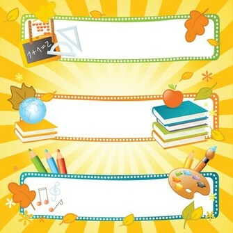 School Style Vector Background Set Background