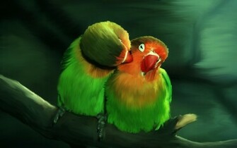 Lovebirds Wallpaper