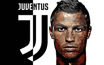 Juventus Black Logo Cristiano Ronaldo HD 4k Wallpaper