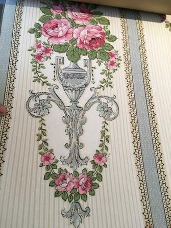 Antique Edwardian Wallpaper With Floral Design From New Era