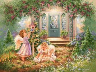 Yorkshire Image Garden Angel Wallpaper Photos