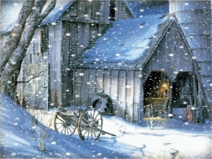 At Arabas Ya Snow Falling Winter Scene Picture