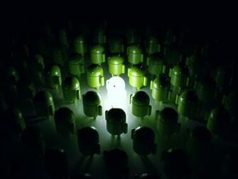 Green Dark Army Robots Android Techno Glowing Technologic
