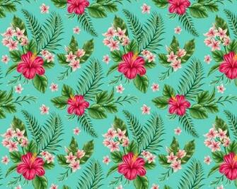 Hibiscus Pattern Desktop Pc And Mac Wallpaper