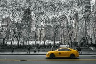 New York Taxi Colour Splash Wall Mural Wallsauce Us