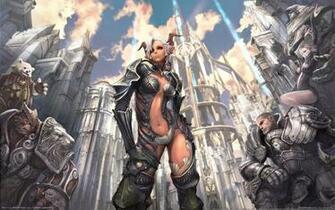 Games Horns Fantasy Art Armor Short Hair Tera Elfs HD Wallpaper