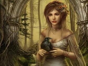 Fantasy Girl Love Angels Wallpaper