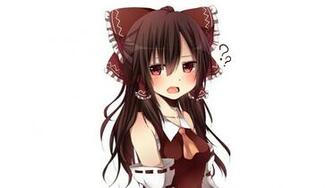 Brunettes Video Games Touhou Long Hair Miko Red Eyes Hakurei