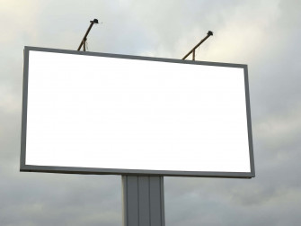 A Large Billboard With Blank Screen Wallpaper