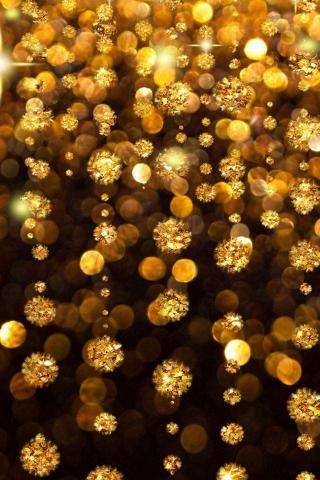 Gold Rain Shine Holiday Background Flicker Glow Jewelry Stones