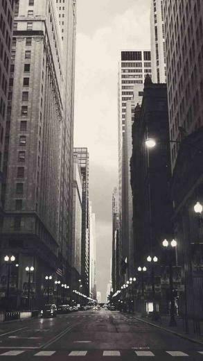 Black Buildings City iPhone Wallpaper White 6s Plus