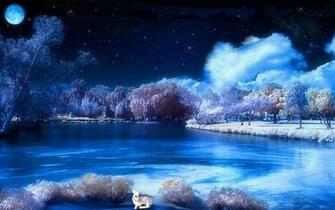 Winter S Night HD Desktop Wallpaper
