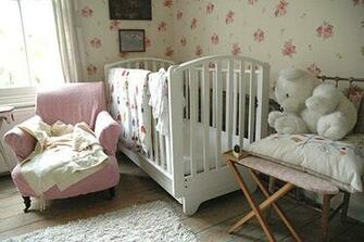 Nursery Wallpaper Vintage Boudoir Parisian Girlie Chic
