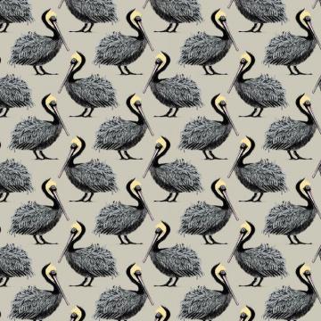 Pelican By Petronella Hall Taupe Wallpaper Direct