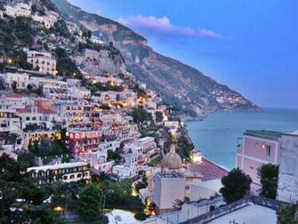 Positano At Night Italy