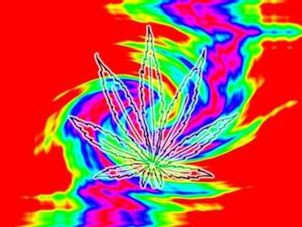 Trippy Pot Leaf Wallpaper Desktop Background