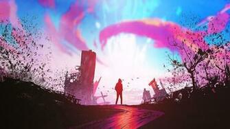 Illustration Fantasy Art Sunset Artwork Wallpaper