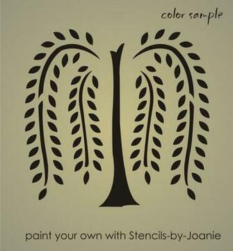 Details About Stencil Primitive Easy Willow Tree Crows Folk Art Signs