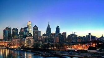 Philadelphia Pennsylvania Usa Sky Buildings Skyscrapers Skyline River