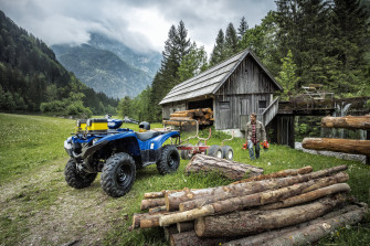 4k Yamaha Grizzly Eps Atv Wood Log Rare