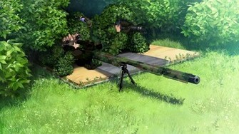 Wallpaper Sniper Weapons Camouflage Anime Ghillie Suit