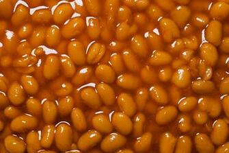 Baked Beans In Tomato Sauce Background Photograph By