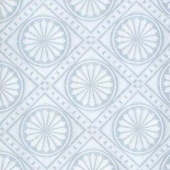 Wallpaper White Blue Textured Vinyl Medallion Traditional