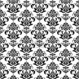 Black And Gold Damask Wallpaper Seamless White