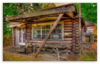 Tiny The Little Log Cabin HD Wallpaper For Wide Widescreen