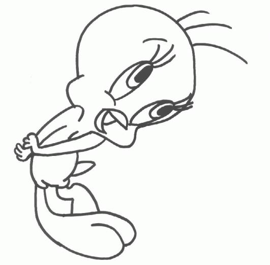 Labels Cute Tweety Bird For Kid Coloring Wallpaper