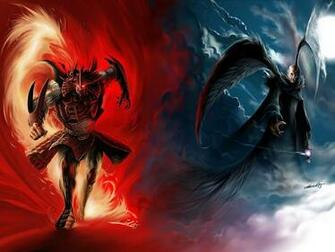 Dark Wallpaper Red Fire Vs Blue Sky Scary