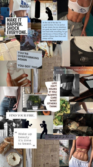 Vision Board Collage Wallpaper Power