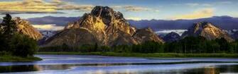 Purple Mountain Lake 4k HD Desktop Wallpaper For Dual Monitor