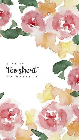 iPhone Wallpaper Life Is Too Short To Waste It