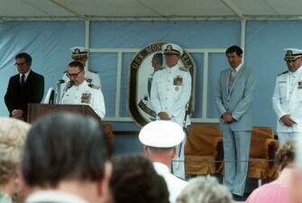 Chaplain Capt Richard Wicker Gives The Invocation During