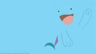 Quagsire Minimalism Blue Background Wallpaper Anime