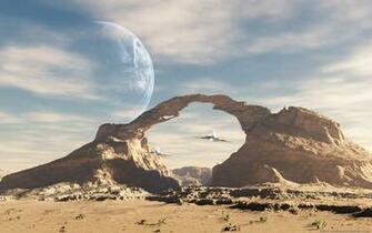 Alien Landscape Wallpaper Future