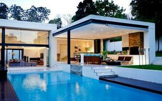 Architecture Swiming Pool House Modern Wallpaper Background