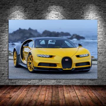 Supercar Bugatti Chiron Yellow Car Wallpaper S Wall Art