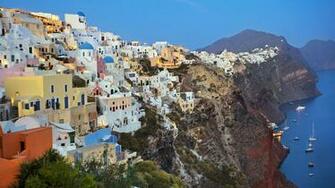 Santorini Wallpaper Full HD 1080p Desktop Background
