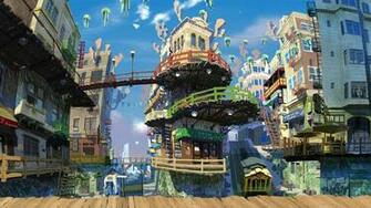 Anime Town Wallpaper Top Background