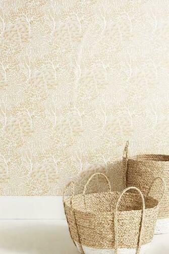 Miyuki Wallpaper By Dwellstudio In Gold Wall