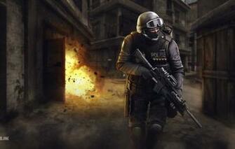 Wallpaper Gun Pistol Game Weapon Police Man Swat Rifle Cop