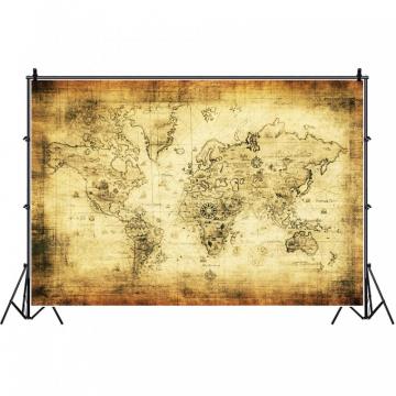 Amazon Laeacco Retro World Map Backdrop Vintage