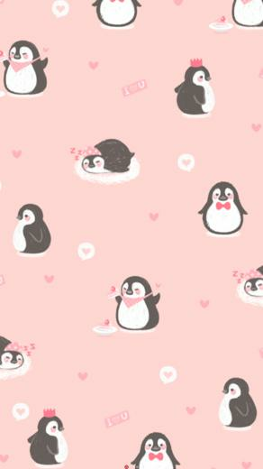 Cute Penguin iPhone Wallpaper Top