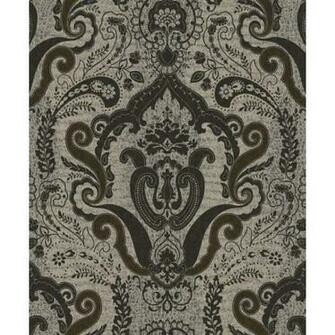 Damask Metallic Black Silver Wallpaper Brokers Melbourne