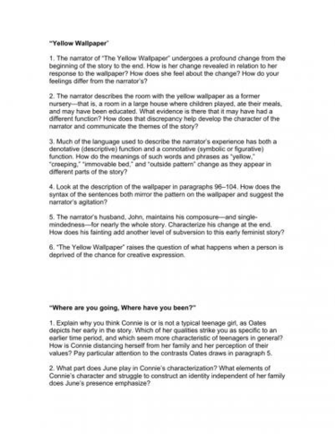 Lit Crit Questions For Stories