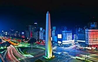 Wallpaper Night Lights Road Tower Home Argentina Street