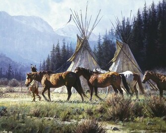 Artistic Native American Wallpaper