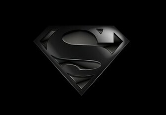 Black Superman Logo Wallpaper HD